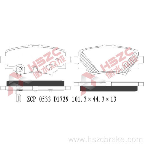 FMSI D1729 ceramic brake pad for Mazda